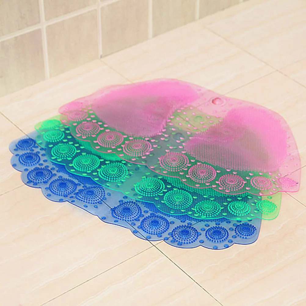 

Non-Slip Bath Mat for Shower Stall Pink PVC Waterproof Floor Mat with Strong Suction Grip Ideal for Bathroom Kitchen Living Room