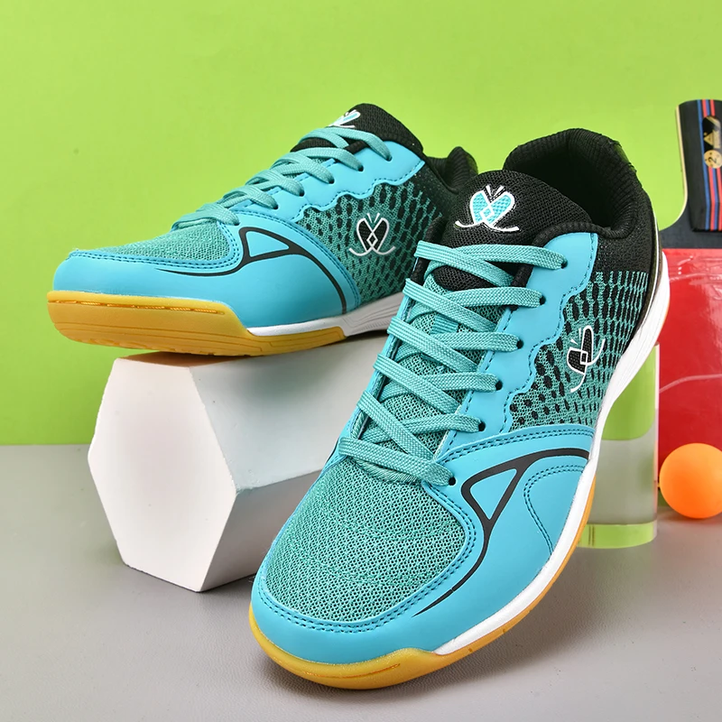 

Классические брендовые туфли для настольного тенниса для мужчин и женщин, желтые, красные туфли для двора, удобные туфли унисекс для бадминтона