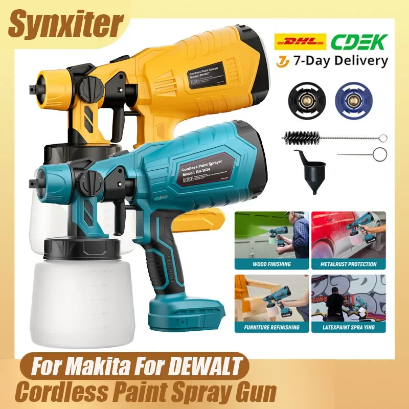 1000ML Cordless Pistola A Spruzzo Per Makita Per DEWALT 18V Batteria Spruzzatore Elettrico Auto Mobili In Acciaio Per Auto Casa Finestre Strumento