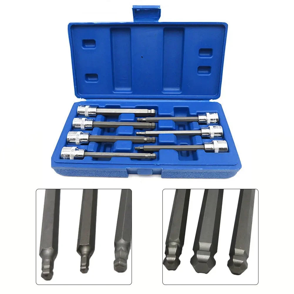 Imagem -05 - Soquete Chave Barra de Extensão Adaptador Quadrado Impact Drill Bits Ball End Hexagon Sockets Pol 8in 110 mm Pcs