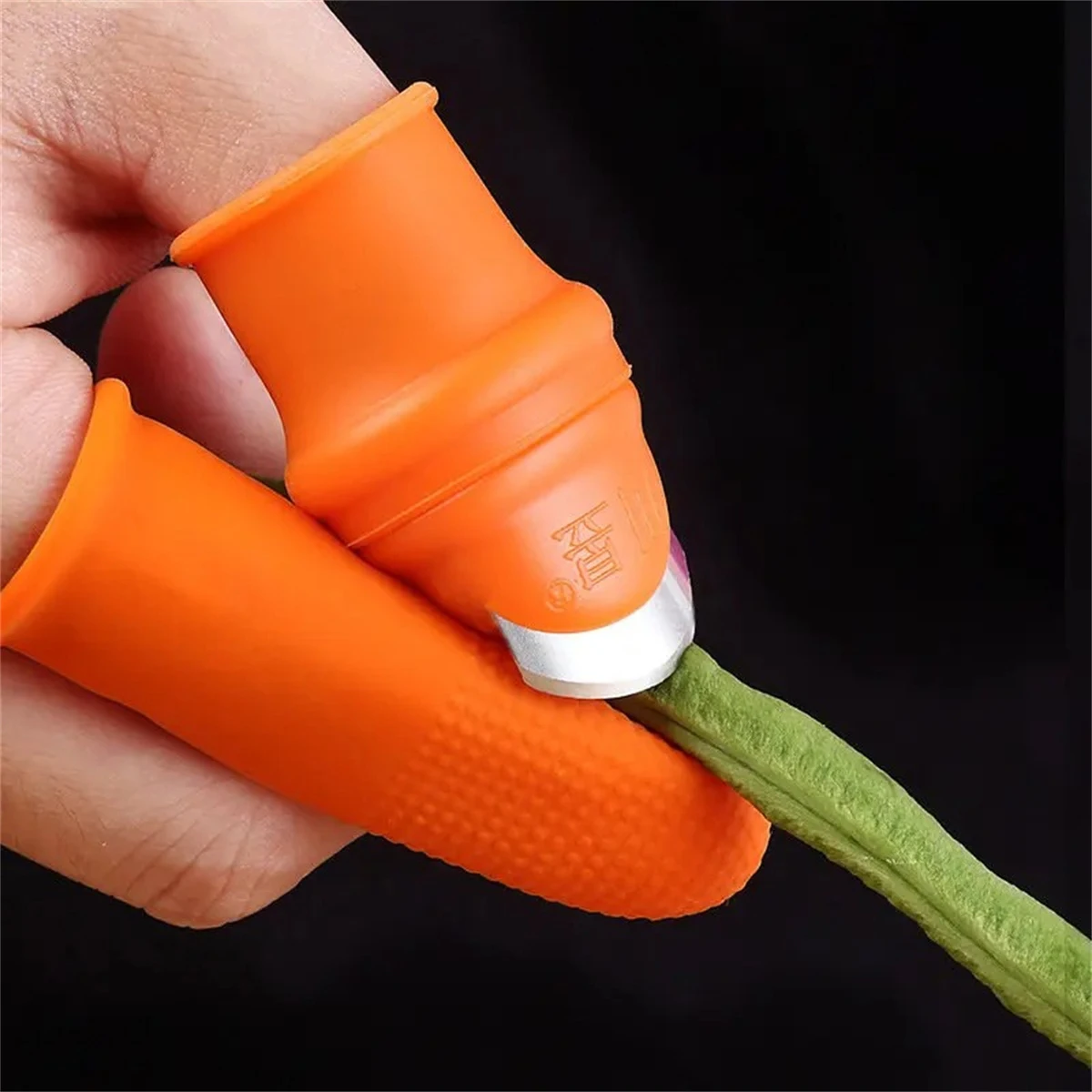 Finger Protector Silicone Thumb Knife Protector Gears Cutting Vegetable Harvesting Knife Pinching Plant Blade Scissors Gloves