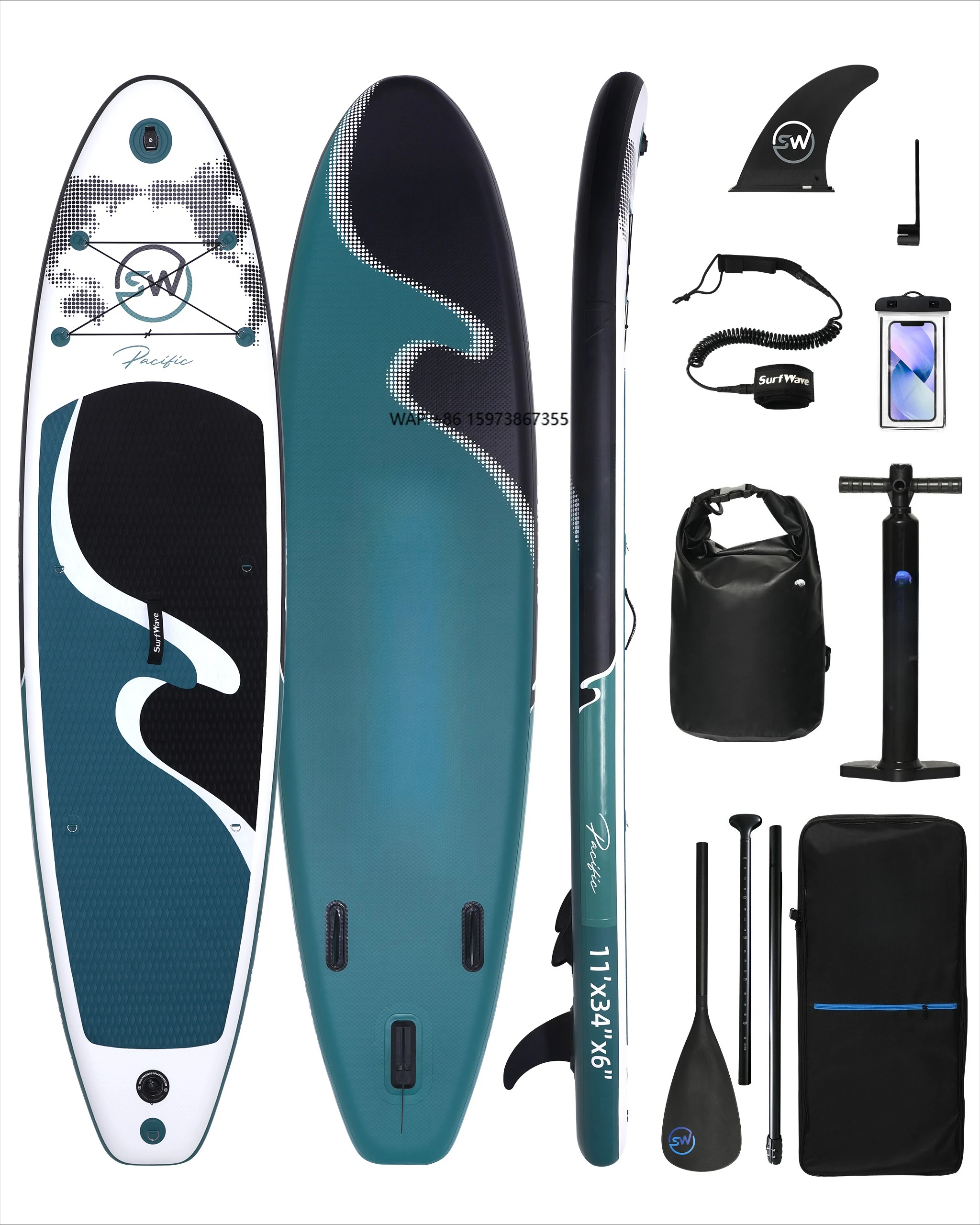 

Surf Wave Drop Stitch Inflatable Stand up Paddle Board Double Layers PVC sup Boards Family Paddle Boards