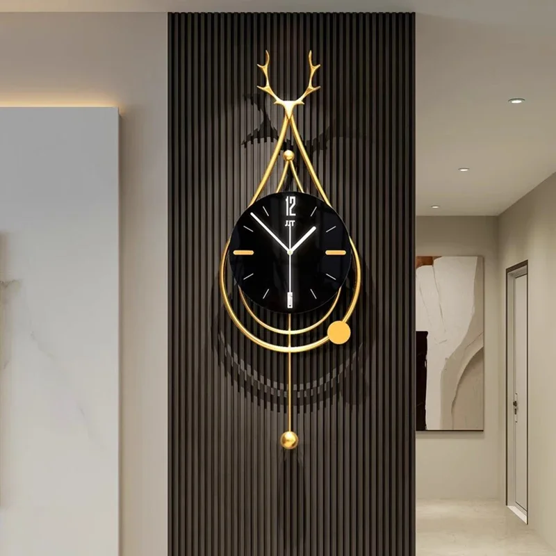 

Interior Luxury Wall Clocks Living Room Art Mural Digital Restaurant Wall Watch Modern Nordic Relogio De Parede Home Decoration