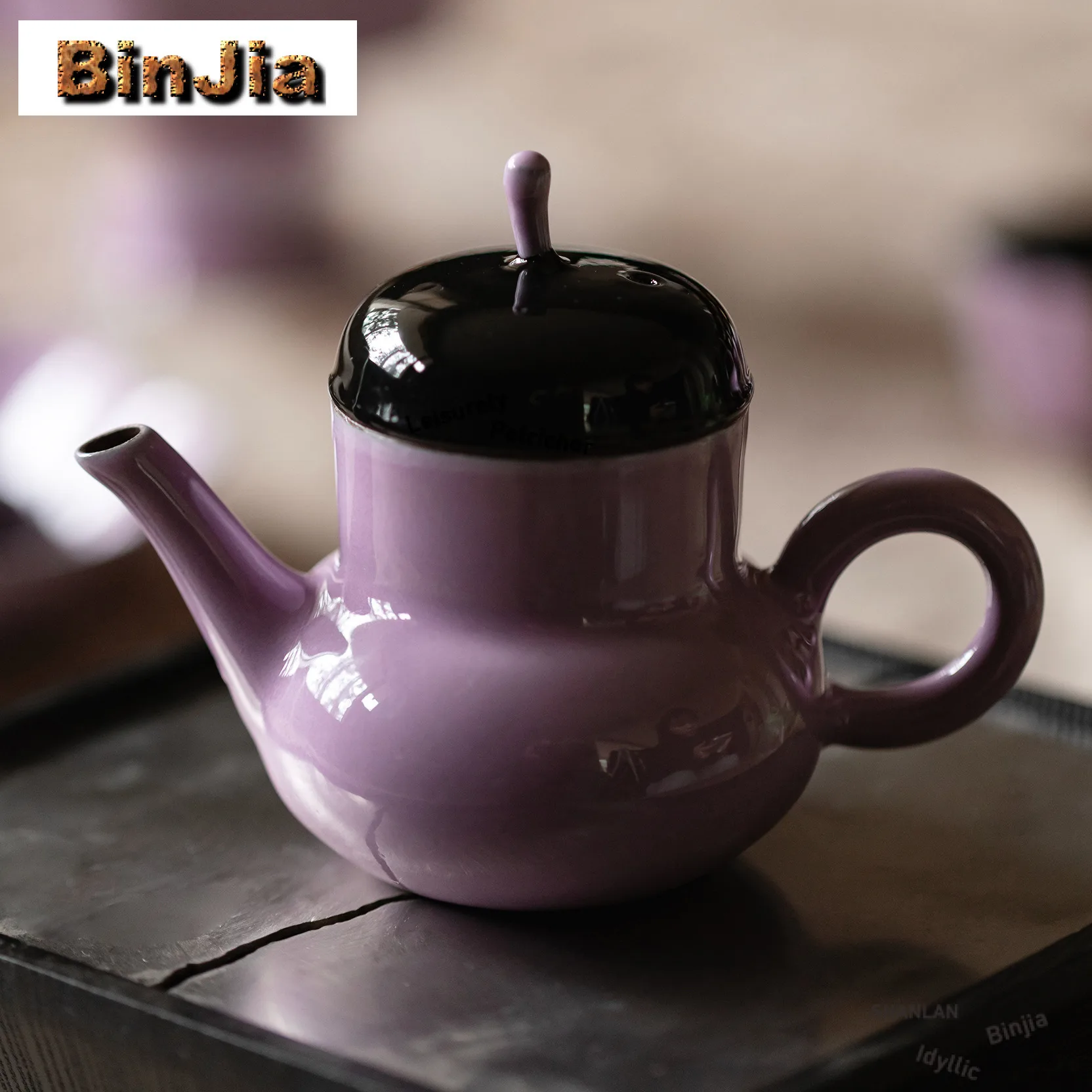 

100 мл грубая керамика, фиолетовый чайник Aura Dong Lai, чайник ручной работы, чайник, чайник с фильтром, коллекция чайной церемонии