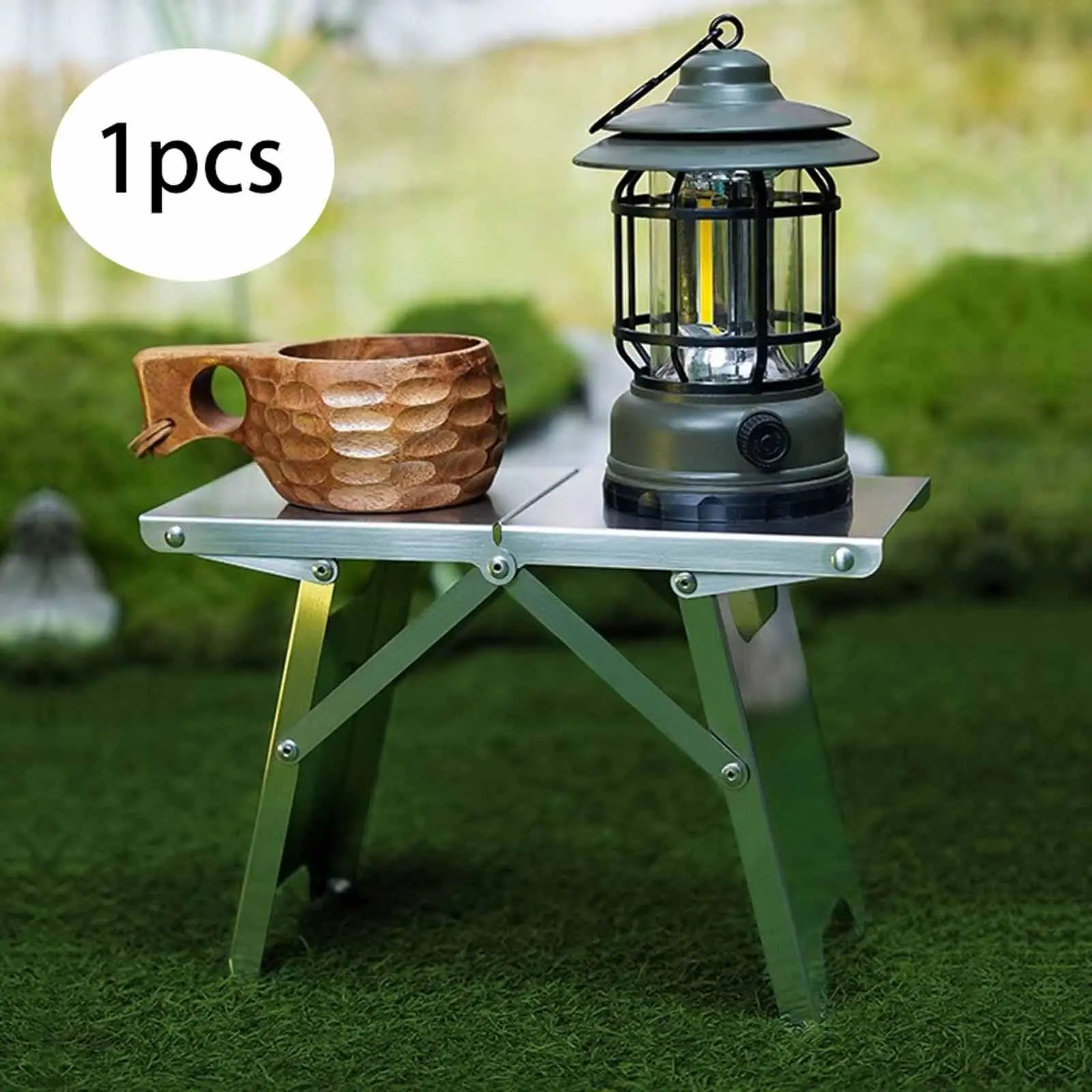 

Folding Camping Table Outdoor Stool,Lightweight,Portable Sturdy Compact Picnic Table for Picnic BBQ Beach Cooking Hiking