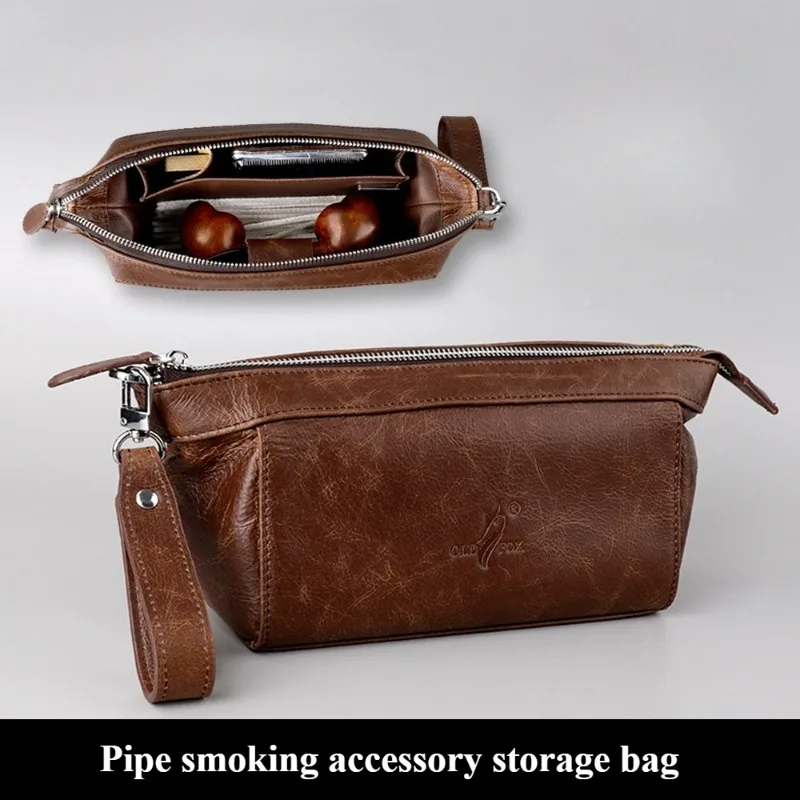 

Винтажная сумка для трубок из натуральной кожи, чехол для сигарет, многофункциональная портативная сумка для трубок