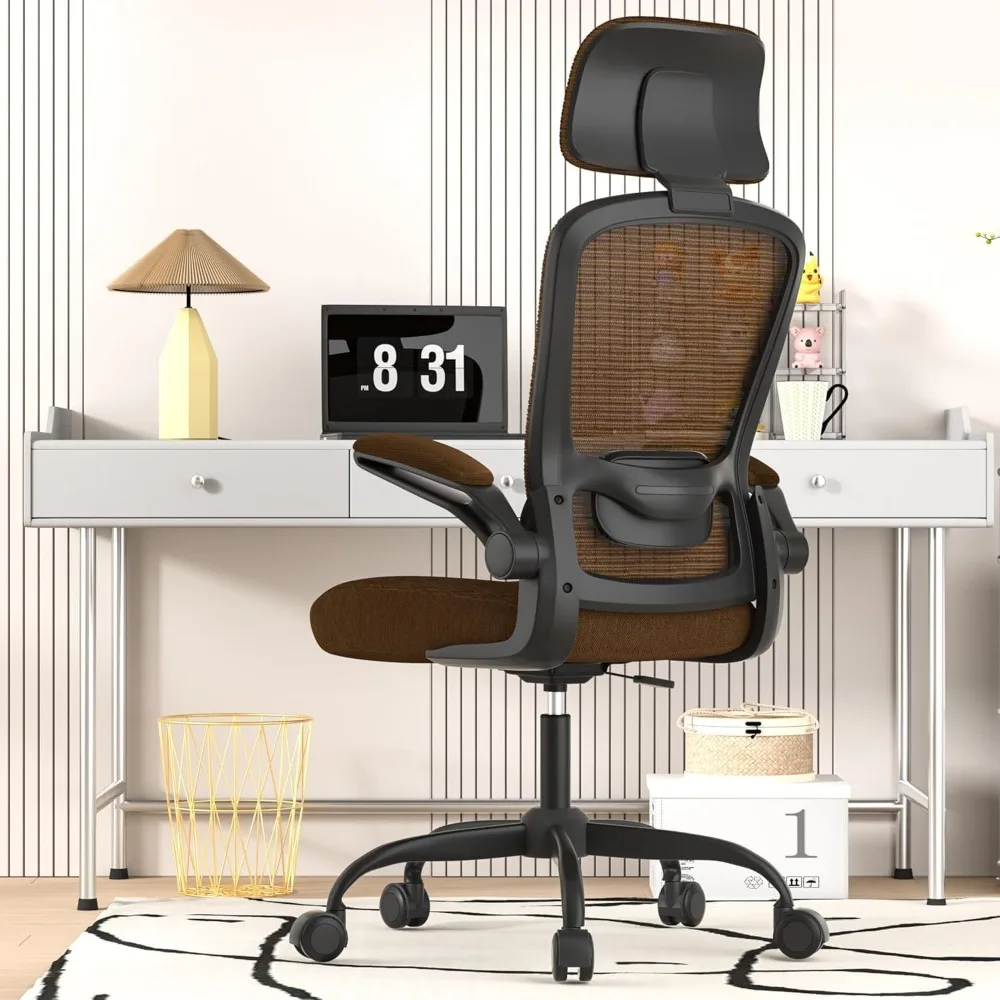 Ergonomic Mesh Home Office Chair | High Back Computer Desk Chair with Adjustable Lumbar Support & Headrest | Swivel Task Chair w