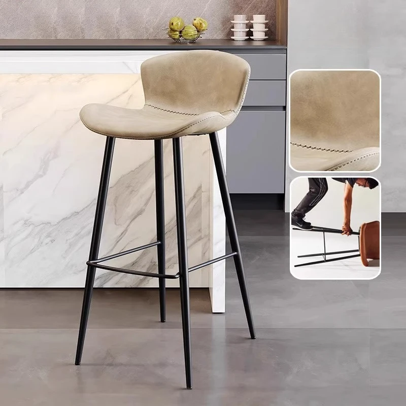Muebles de lujo para sala de estar, silla giratoria de altura ajustable, sillas de comedor modernas para oficina, cocina, respaldo nórdico, taburete de hierro para bar