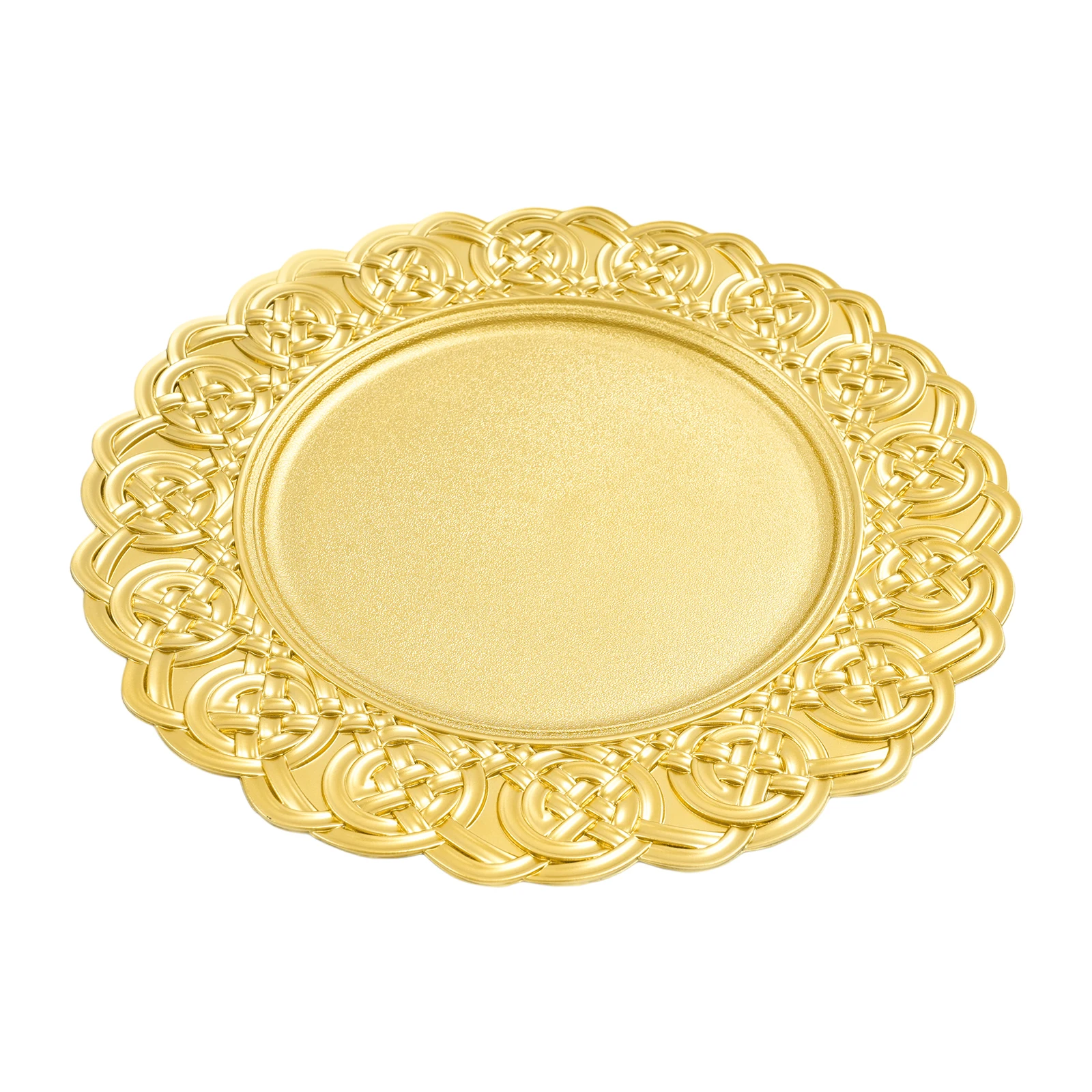 100 PCS 13 Inch Round Charger Plates, Decorative Dinner Plates for Wedding & Party