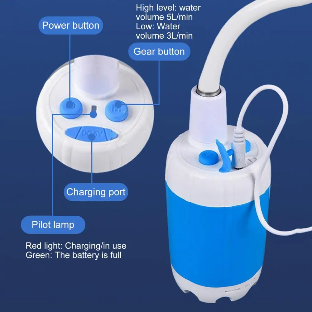 

Camping Shower System Usb Rechargeable Portable Camping Shower Pump for Outdoor Activities Hiking Car Washing Electric for Rv
