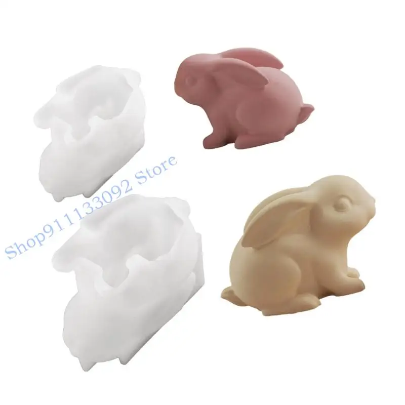 

H9ED Multifuntional Rabbit Silicone Mold for Cartoon Ornaments Festival Home Decorating and Creative Gift Ideas