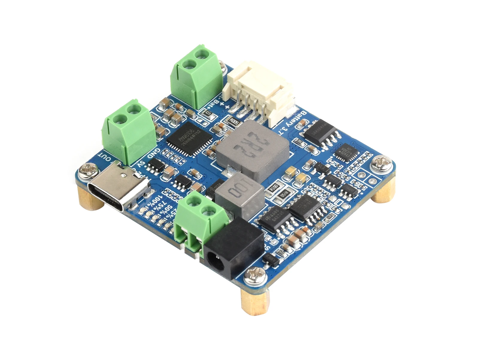 Picture 4: Waveshare Solar Power Manager Module (D), Supports 6V~24V Solar Panel and Type-C Power Adapter, 5V/3A, for Raspberry Pi/Arduino