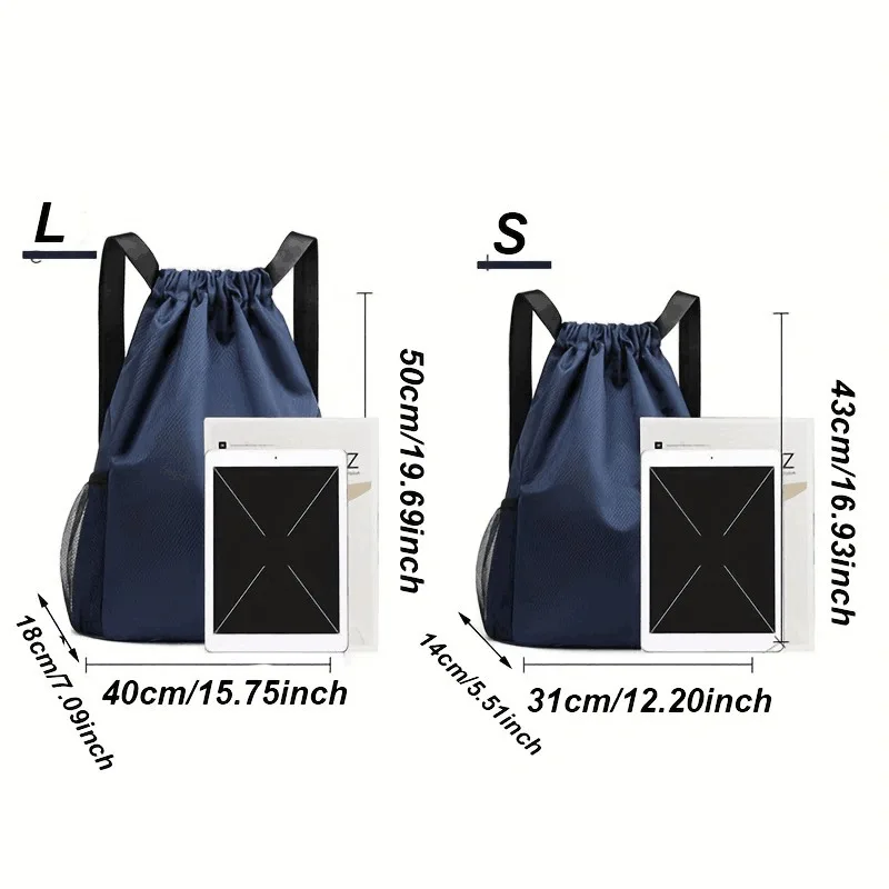 Drawstring Pocket Backpack 2023 New Nylon Waterproof Backpack Large Capacity Drawstring Travel Bag Fitness Sports Bag