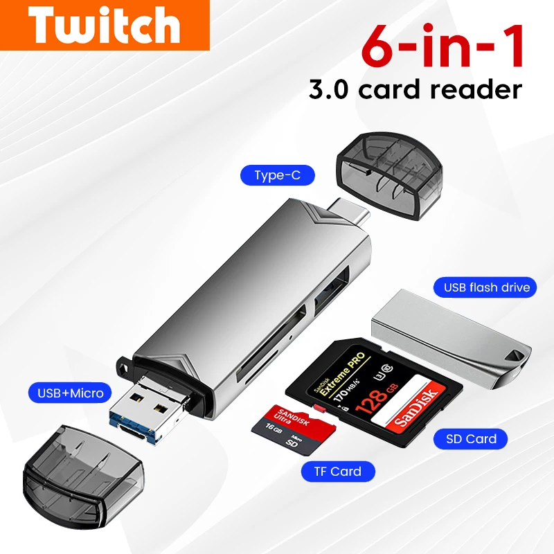 6 In 1 Otg Type C C…