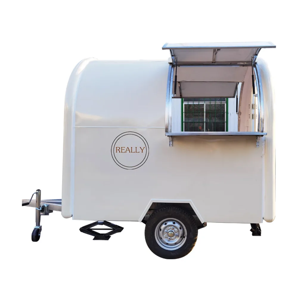 Hot Sale Mobile Street Food Trailer for Sale Stainless Steel Hot Dog Food Carts Street Dining Van