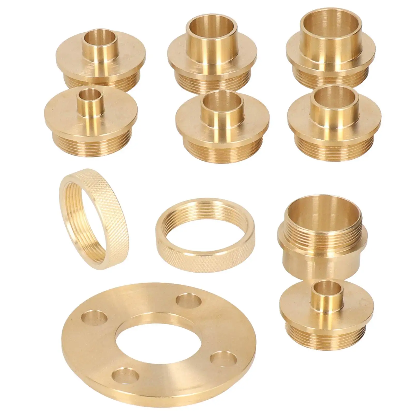 Sale 11PCS/Set Brass Template Router Guides Kit with Lock Nut Adapter Router Accessory Template  Bushing Kit