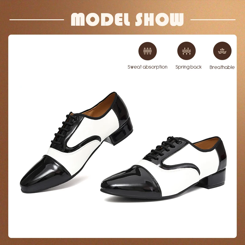 رجل/أولاد قاعة الرقص أحذية الرجال أحذية الرقص اللاتينية تنفس الحديثة التانغو الجاز السالسا الدانتيل يصل أحذية رقص السالسا ممارسة الأحذية
