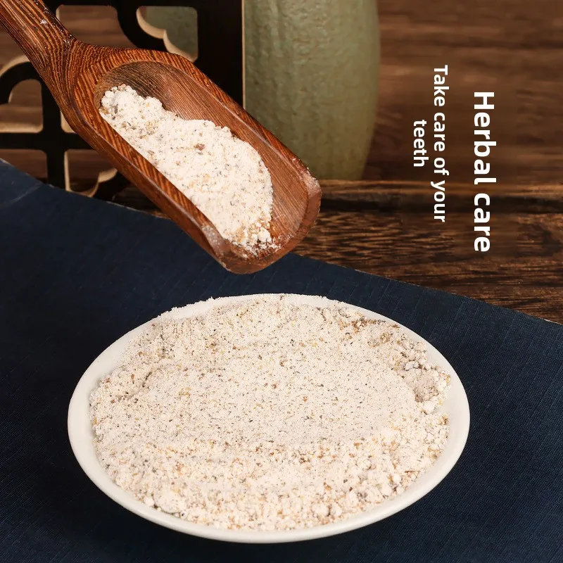 100 جرام مسحوق أسنان عشبي للعناية بالفم الطبيعية مع الملح الأخضر والأكونيت تركيبة محمولة متوازنة بدقة للأسنان الصحية #2