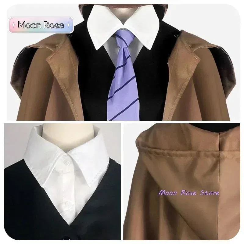 Edogawa Ranpo cosplay Bungo Stray Dogs Costume Detective Uniform Suit Edogawa Rampo Outfits with Hat for Halloween Comic Con