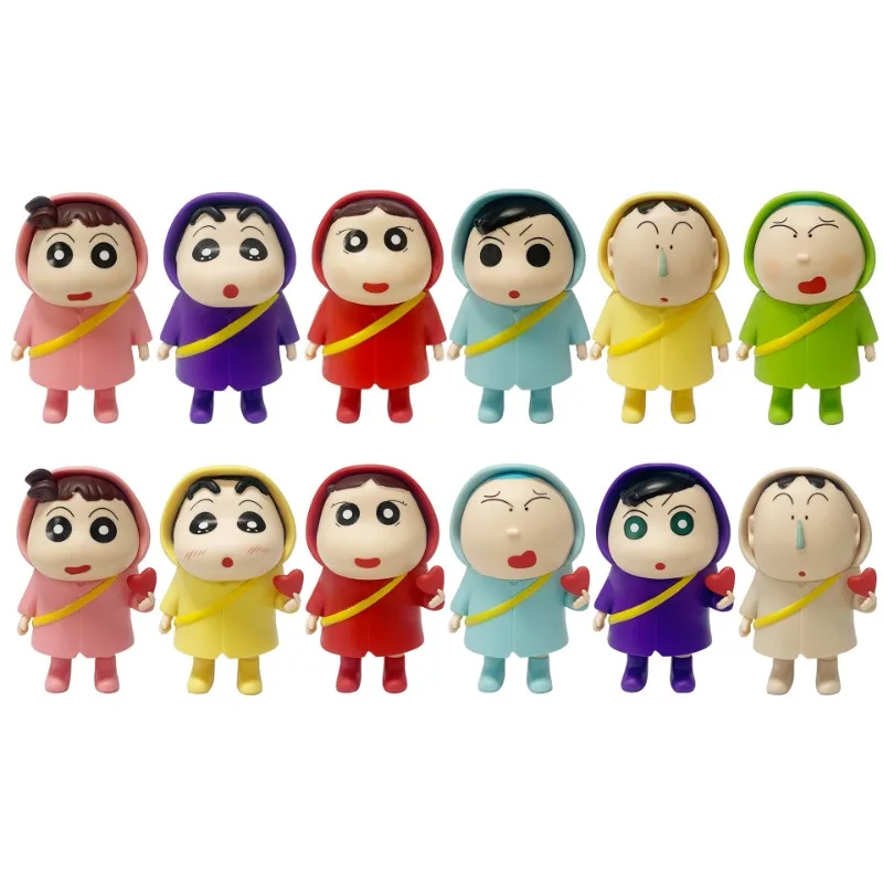 Kasugabe defense team Q version crayon Shinchan raincoat wax A Dai Xiaokui Hazama jade cute cartoon hand-made ornaments.