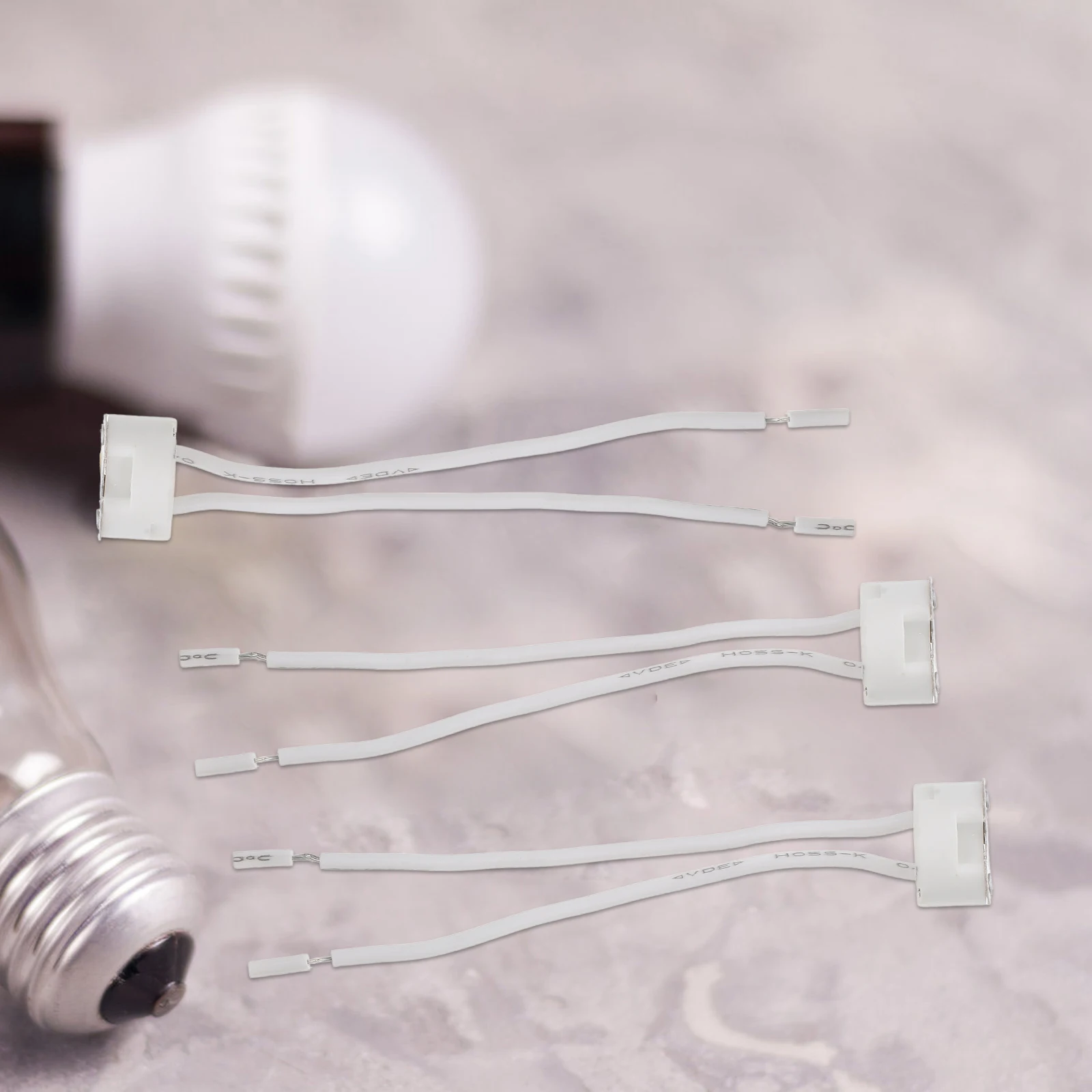 

10pcs Ceramic Lamp Socket Adapter For .3 Gu5.3 Mr16 Heat Resistant Round Design Easy Installation Landscape Lighting