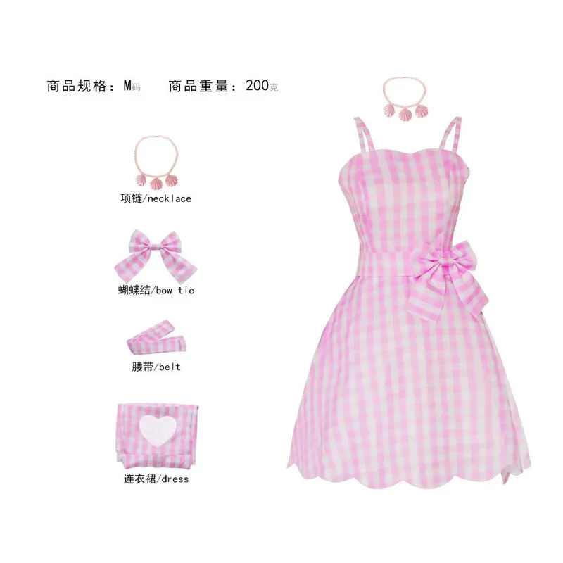 NewPink B فيلم جديد بار كين كوس مثير الوردي الفتيات النساء فستان اكسسوارات زي الهالوين التأثيري بي كوسبلاي2025c;5,v'8.d; #3