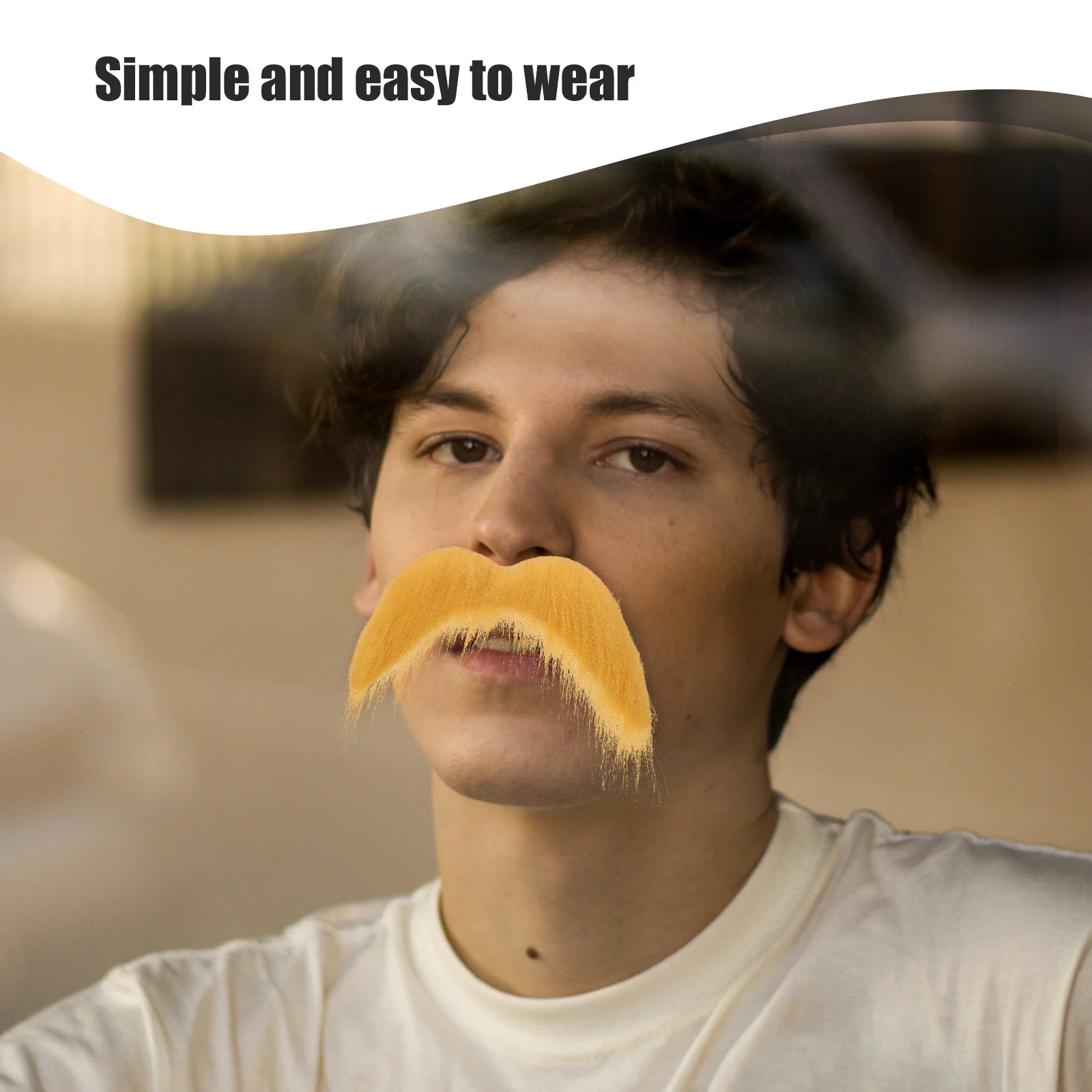 

Yellow SimulatedBeard Reusable Props Fake Beard For Men for Halloween Party Cosplay Cosplay Beard Accessories Gifts
