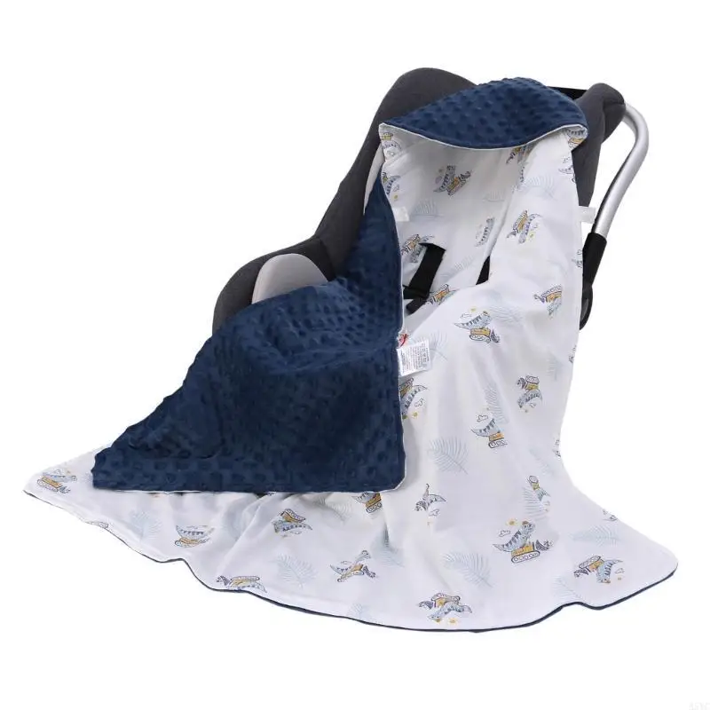 بطانية A5YC قابلة للعكس للرضع بغطاء رأس من نسيج القطن الناعم لحديثي الولادة