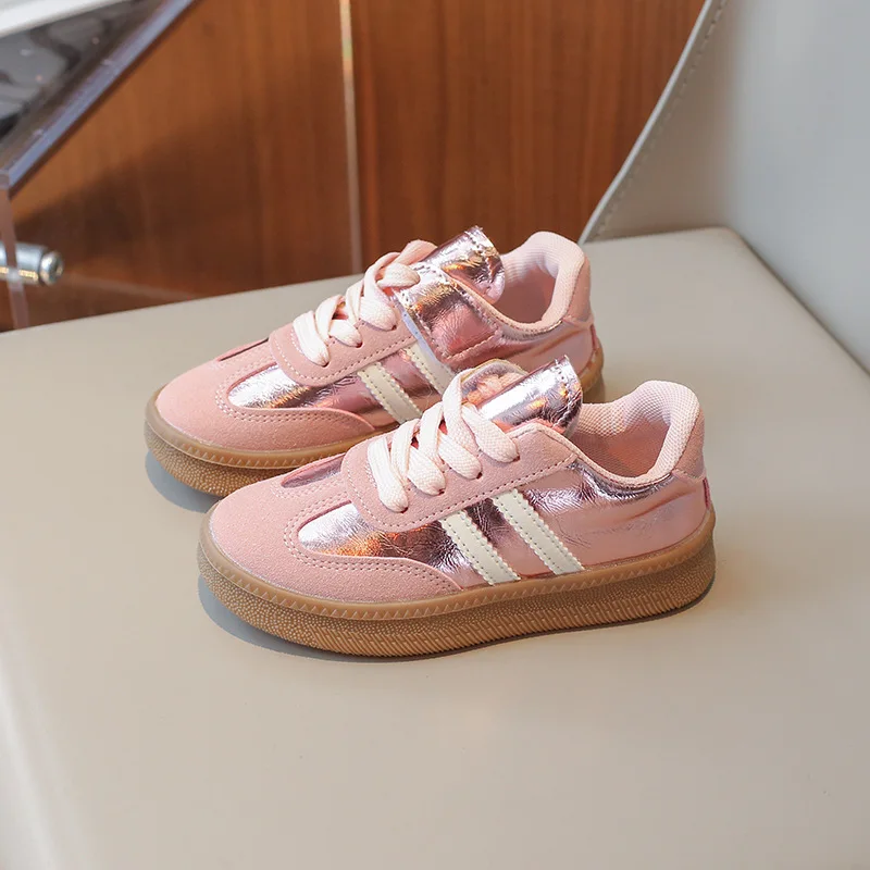 الأولاد أحذية رياضية أطفال أحذية طفل عادية طفل الفتيات تشغيل الأطفال حذاء رياضي موضة فتاة الشقق لينة المرقعة حذاء رياضة H07233 #4