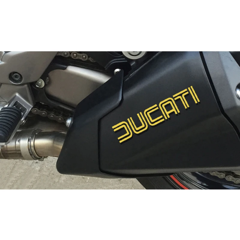 MOTO bicicletta serbatoio carburante adesivo ruota casco MOTO bordo riflettente Logo decalcomania per Ducati Vintage Scrambler italiano Multistrad