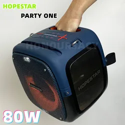 HOPESTAR Party One High Power 80W Bluetooth speaker With stand Wireless Microphone Karaoke Stereo Subwoofer mp3 player Music box