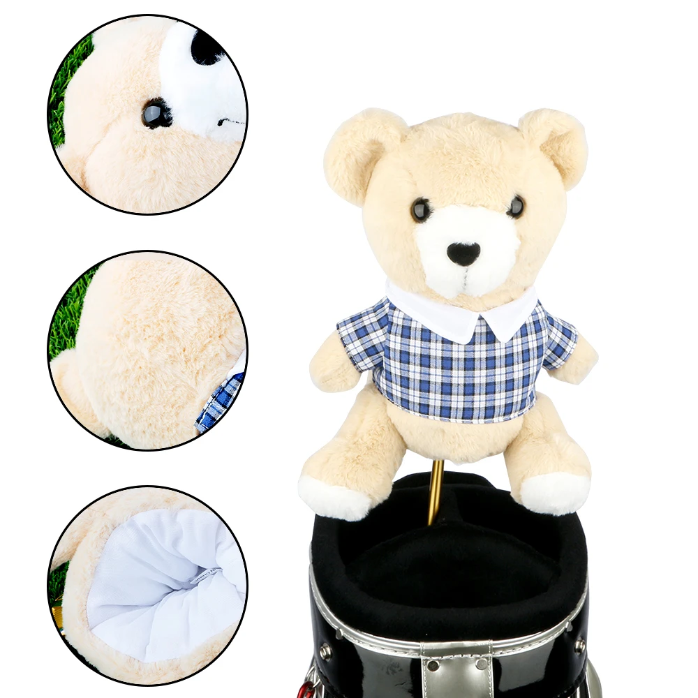 Golf Head cover, Teddy Bear Plush Club Protector, Universal Fit for Driver/Fairway Wood, Golf Accessories, Golf Gift for Golfers image 5