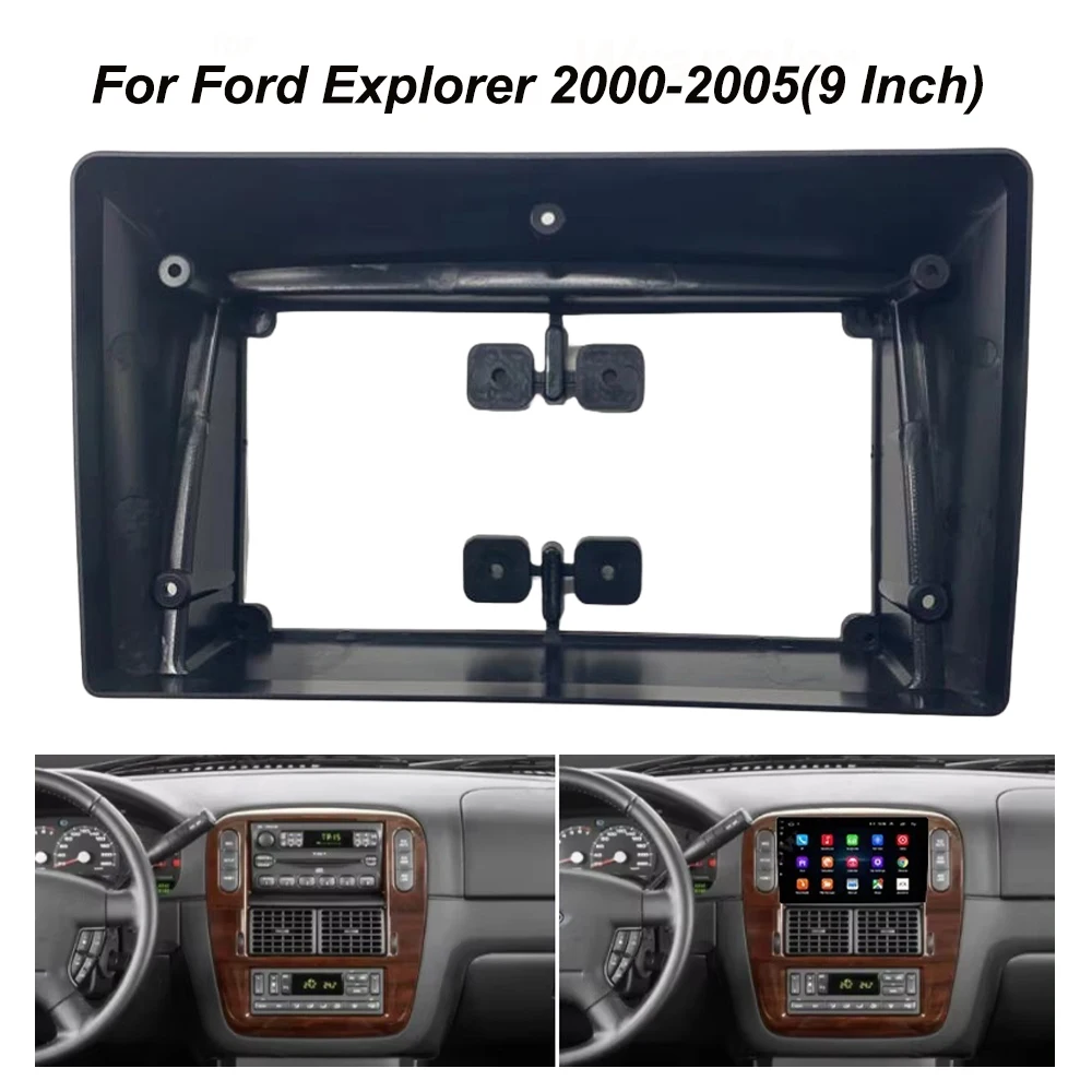 

9 Inch Car Frame Fascia Adapter Android Radio Dash Fitting Panel Kit For Ford Explorer 2000-2005