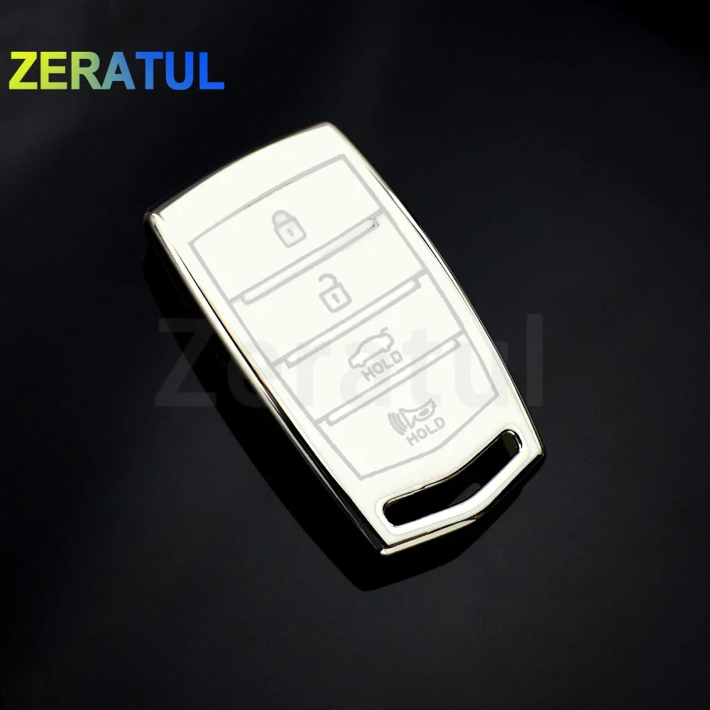 4 أزرار بولي TPU سيارة مفتاح ذكي غطاء لشركة هيونداي 2020 Genesis G70 G80 EQ900 G90 السيارات فوب شل حامل حامي الملحقات