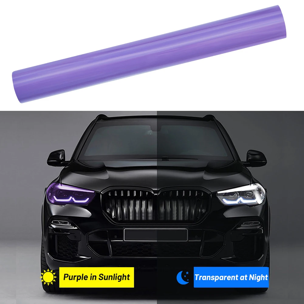 Sunshine Ultraviolet Control Color Change Decals Sticker TPU Photochromism Lamp Film for Car Headlight Taillight Fog Lights