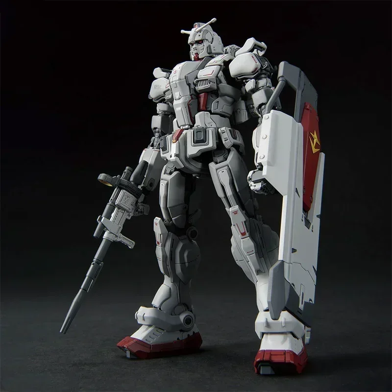 Em estoque bandai original mecha modelo kit hg 1/144 caixa RX-78 g e ex rfv robô modelo figura de ação brinquedos para crianças presente aniversário