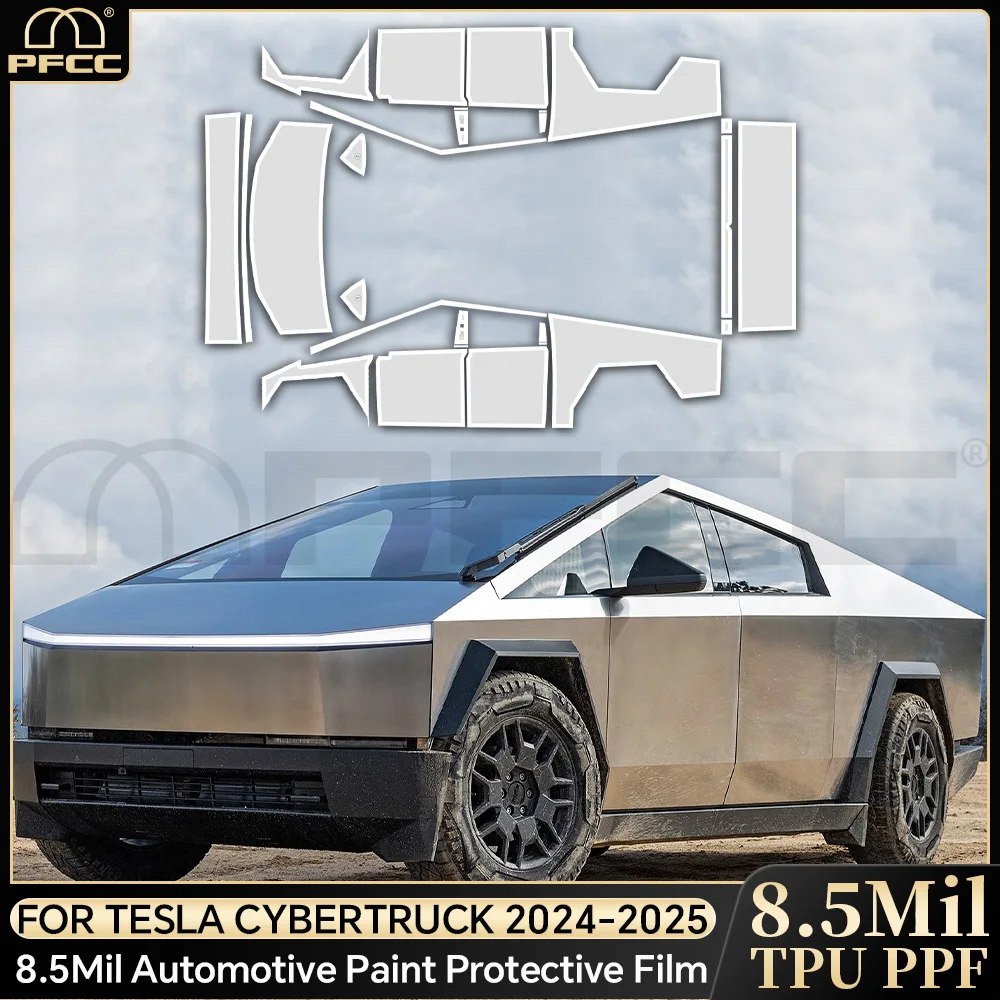 

Matte PPF For Tesla Cybertruck 2024 Car Paint Protection Film Clear Bra Decal Anti-Scratch TPU Invisible Body Sticker Accessorie