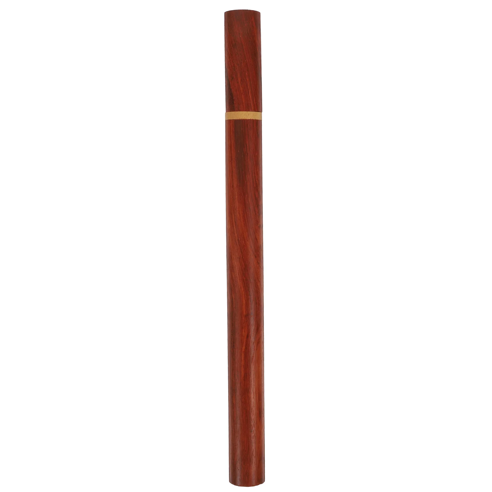 

1Pcs Dark Red Home Incense Holder Solid Wood Construction Portable Light Travel Incense Container Stylish Simple Decoration Tube