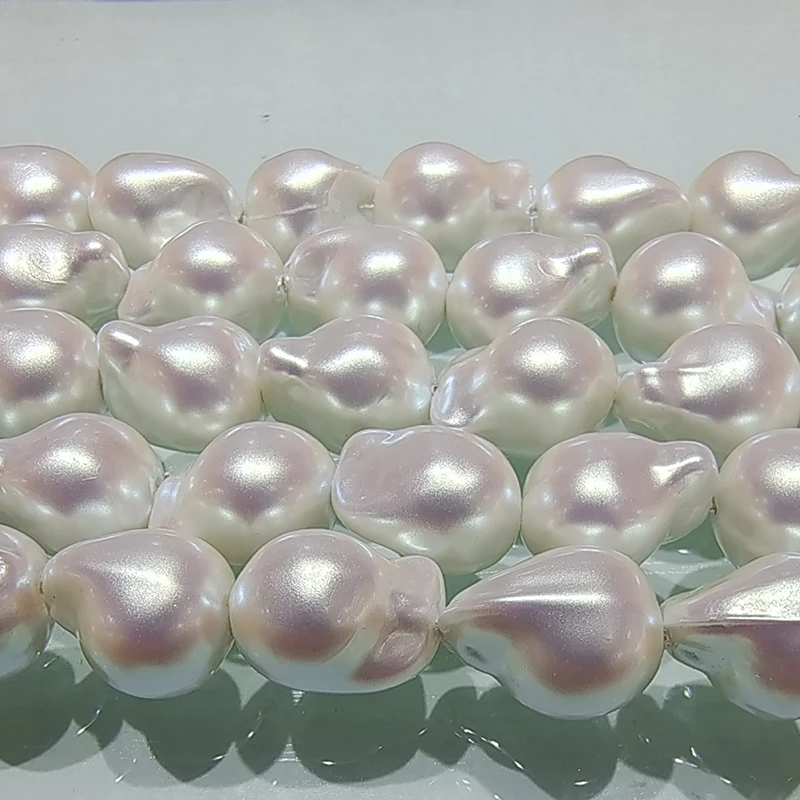 10PC Glass Pearl Beads Baroque white Round Imitation Pearls Jewelry Making DIY Necklace Earrings Bracelets Findings Accessories