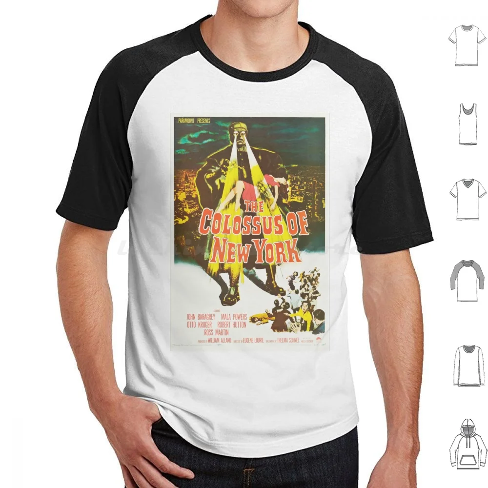 Camiseta de la película The Colossus Of New York Frankenstein B, camiseta de película de terror retro, talla grande, 100% algodón, estilo antiguo, vintage, retro