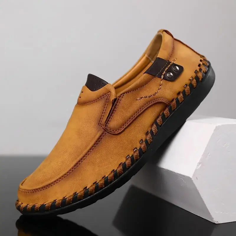 

Men's Leather Shoes Men's Autumn New Breathable Soft Leather Soft Bottom Casual Shoes Men's Light