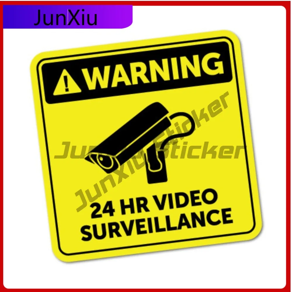 Video Surveillance Sticker Decal Safety Sign Vinyl Vintage Waterproof Decoration Car Laptop Window Bumper