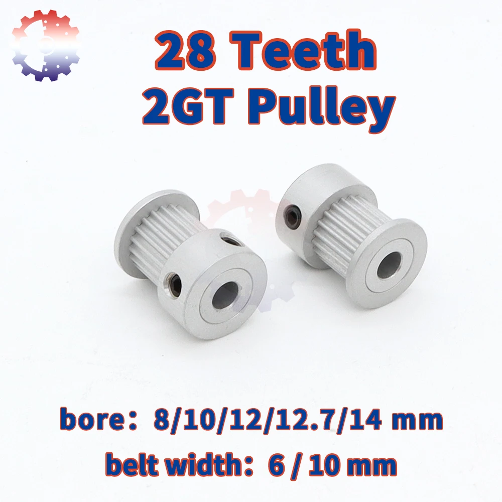 28Teeth 2GT Timing Pulley Bore 8/10/12/12.7/14mm 28T 28 Teeth for Belt Width 6/10mm Synchronous Wheel 2M Pulleys GT2 Belt Pulley