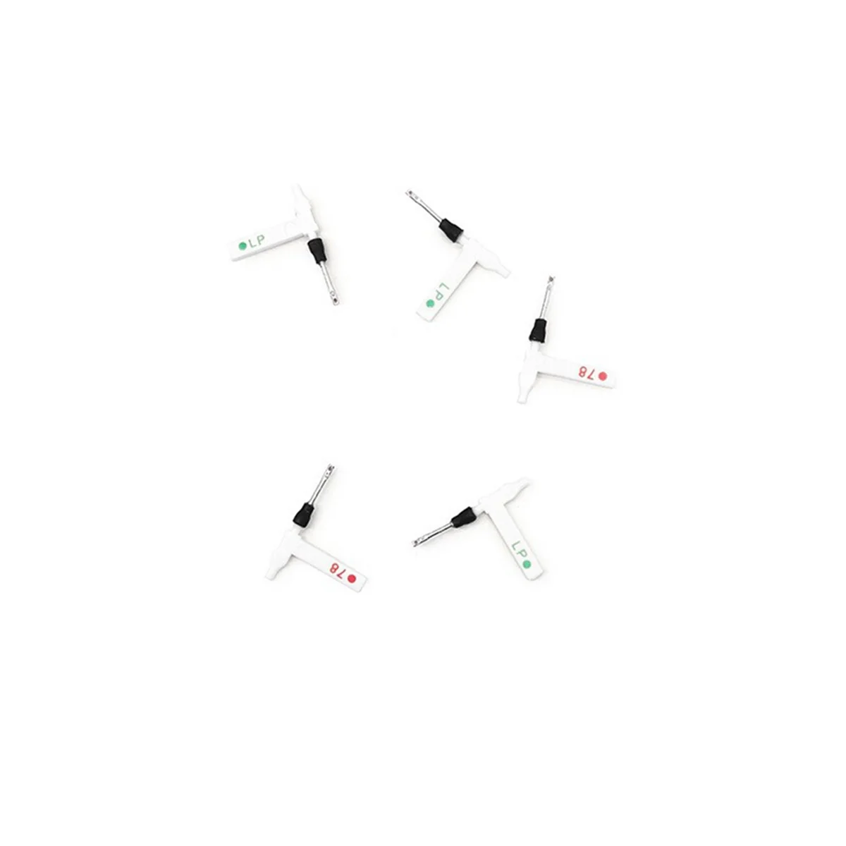 #007D Phonograph Turntable Dual Moving Cartridge Replace the Touch,LP 78 (White&Black&Silver)