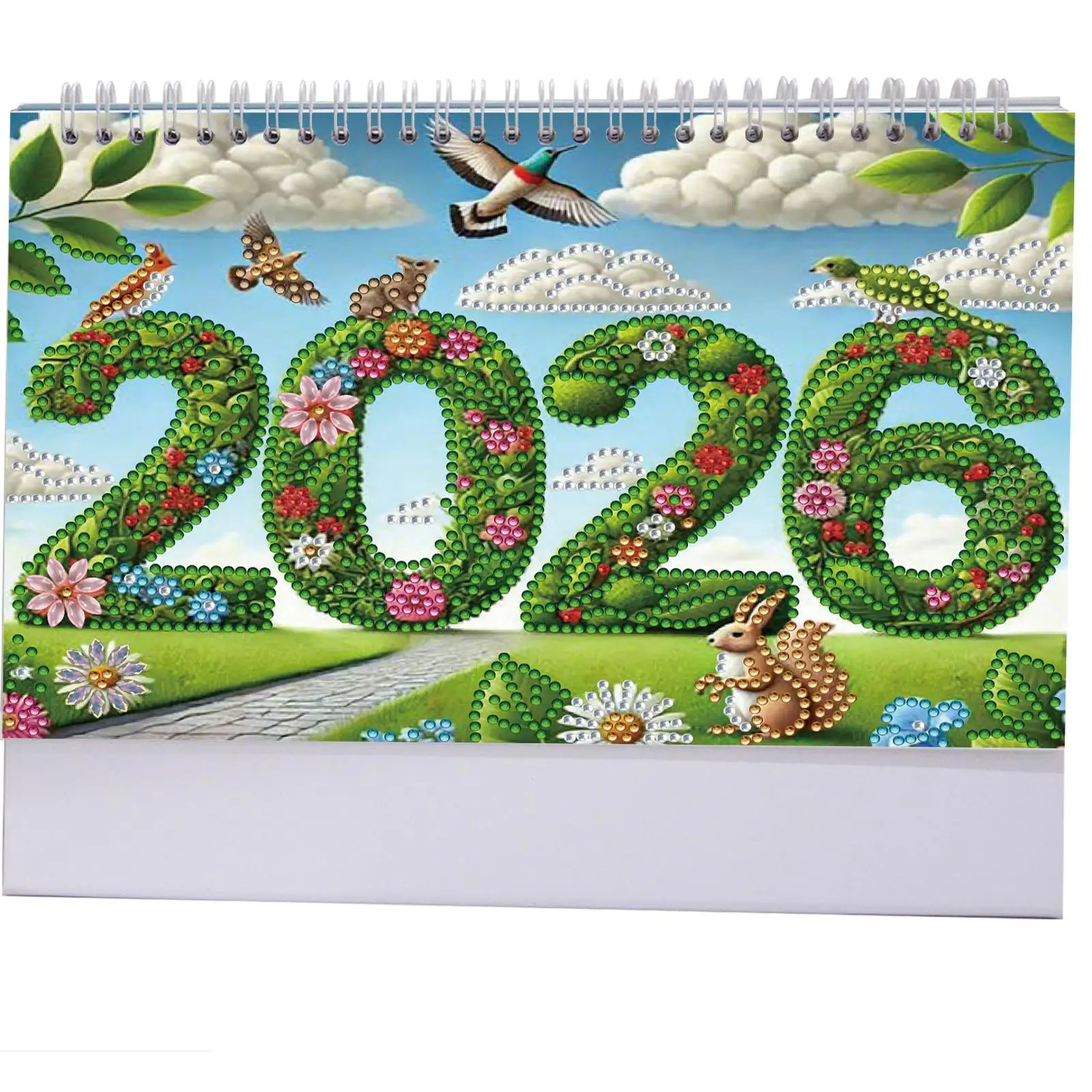 

2026 Calendar Diamond Painting Kit DIY Diamond Art Desk Calendar for Home Office