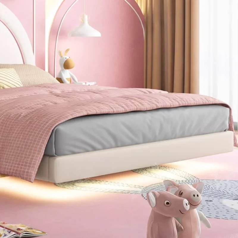 Set furnitur kamar tidur anak perempuan putih cantik, Set furnitur tempat tidur putri mewah bentuk hewan untuk anak perempuan