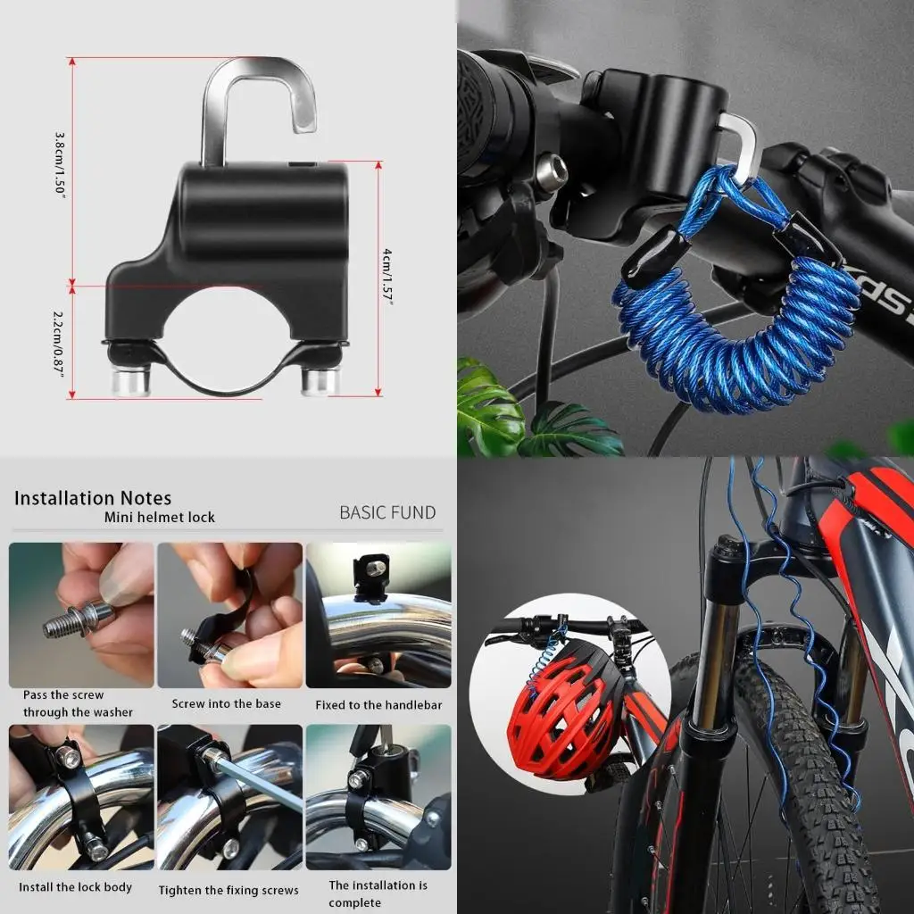 

R6FE Multifunctional Motorcycle Helmet Lock Universal Helmet Lock Metal