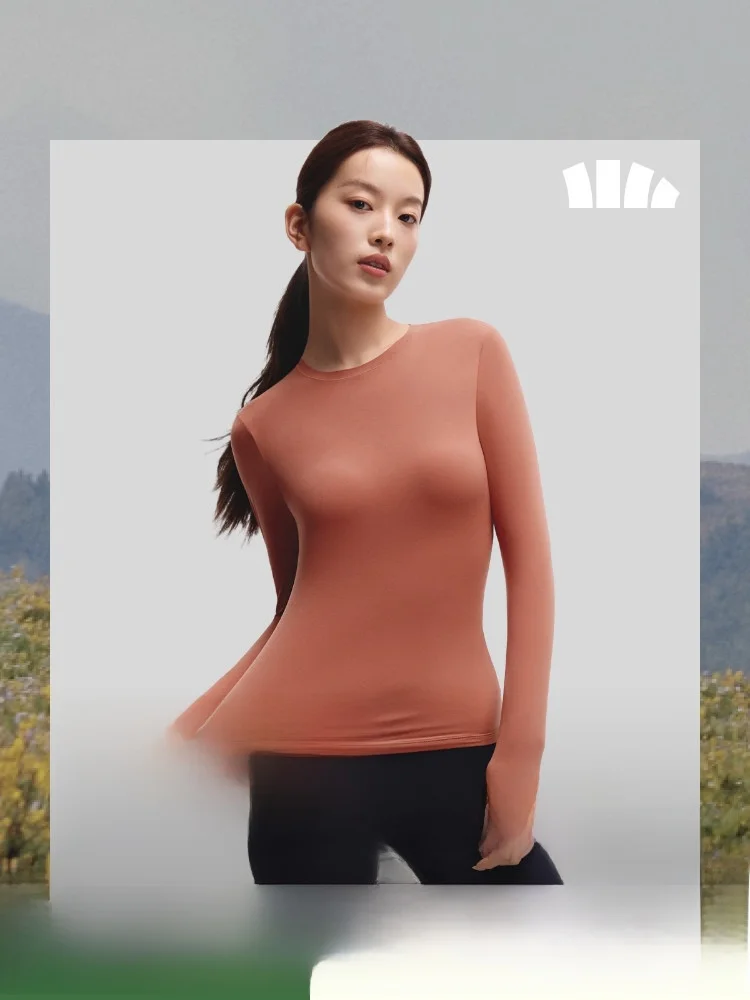 

Slimming a Long Sve Base Layer irt Qui Dry Women's T-irt Waist Cinching Boting irt Autumn Spor Chic