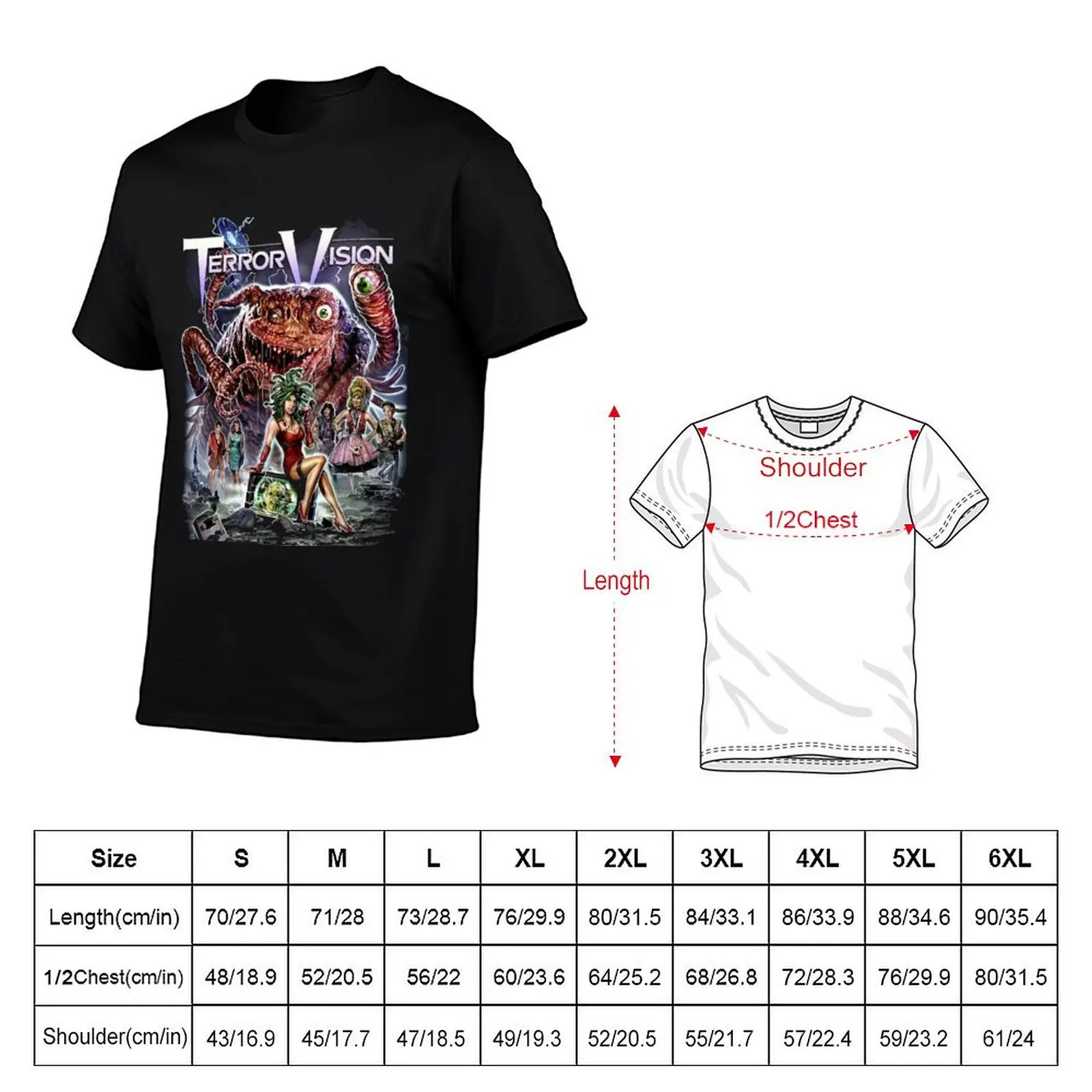 TerrorVision (Transparent) Terror Vision T-Shirt Trendy Print Short Sleeve T-Shirt