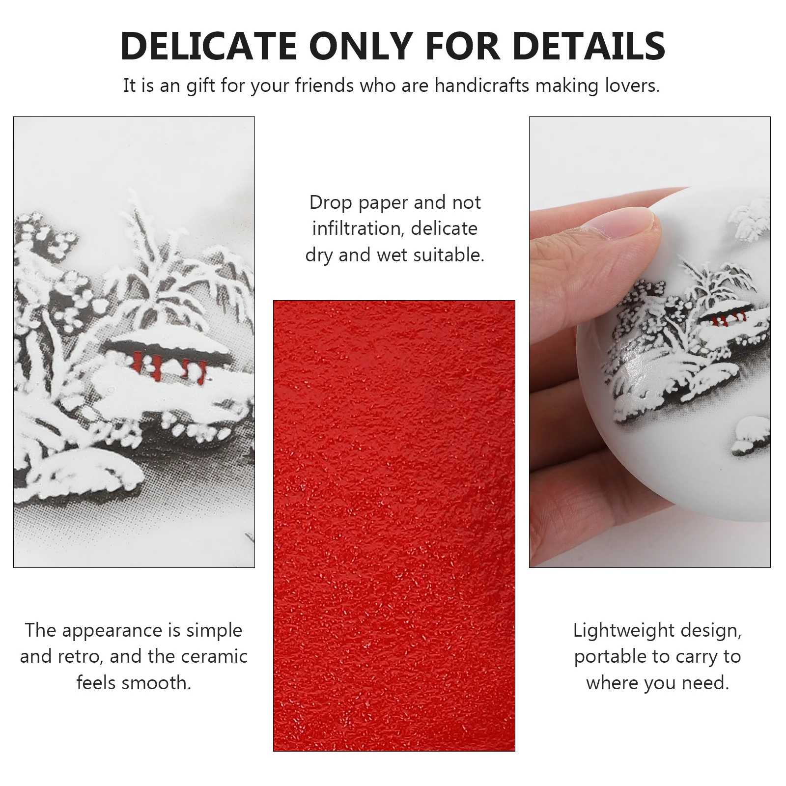 1 قطعة لوحة حبر قسط متعددة الأغراض الخط الصيني توريد لوحة الحبر الحمراء مع صندوق السيراميك Diy بها بنفسك اللوحة الحرفية سجل القصاصات #1